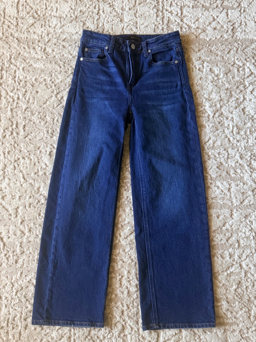 Quince Women's Wide-Leg Jeans in Deep Blue Indigo